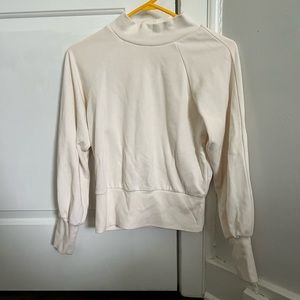 Line and Dot Cream High Neck Sweater